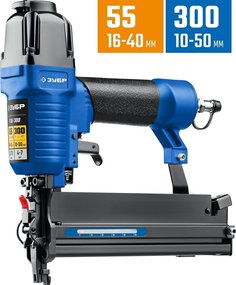 Нейлер-степлер 2-в-1 Зубр Профессионал Т55/300 31937 пневматический, для скоб тип 55 (16-40мм) и гвоздей тип 300 (10-50 мм)