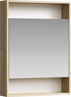 Зеркальный шкаф 60x80 см дуб балтийский L/R Aqwella City SIT0406DB