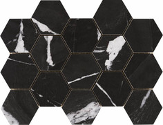 Мозаика Pamesa Malla Hex Cr. Lux Iliria Nero 22,5x32,5