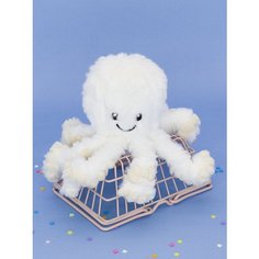 Мягкая игрушка Осьминог, белый, 18 см Mihi Mihi