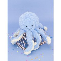 Мягкая игрушка Осьминог, голубой, 18 см Mihi Mihi