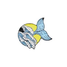 Металлический значок Krumpy Socks Кит в океане