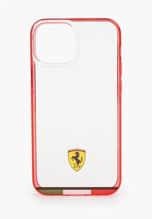 Чехол для iPhone Ferrari Ferrari для iPhone 13 mini чехол PC/TPU Italia stripe Hard Transparent/Red