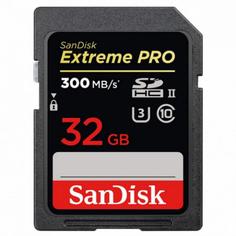 Карта памяти SanDisk SDHC 32GB Extreme Pro - 300MB/s UHS-II