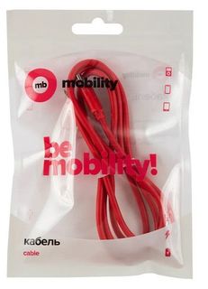 Дата-кабель MB mObility USB - Lightning, 3А, красный УТ000025670