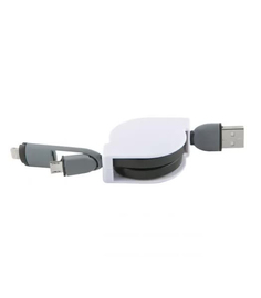 Дата-Кабель Red Line рулетка 2 in 1 (Micro-USB, Lightning) УТ000014342