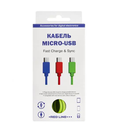 Дата-кабель Red Line USB - micro USB, зеленый УТ000009491