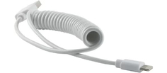 Дата-Кабель Red Line Spiral USB - Lightning, белый УТ000015708