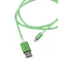 Дата-кабель Red Line LED USB – 8-pin, зеленый УТ000023149