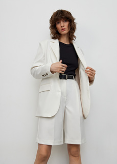 Жакет удлиненный однобортный NICEONE [Молочный, S]