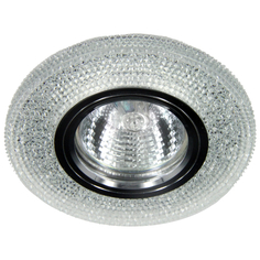 Светильники точечные круглые светильник встраиваемый DE FRAN Crystalline MR16 4000К зеркальный прозрачный