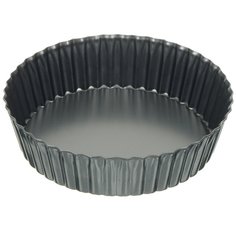 Форма для выпечки сталь, 24.5х24.5х5 см, антипригарное покрытие, круглая, разъемная, черная, Daniks, KB18556-25-grey
