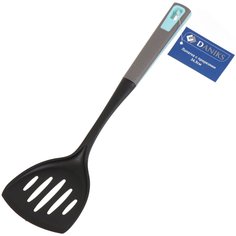 Лопатка нейлон, 34.5 см, с прорезями, навеска, Daniks, Грей, Y4-4956