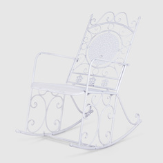 Кресло-качалка Anxi jiacheng металл белый 56x97x107 см