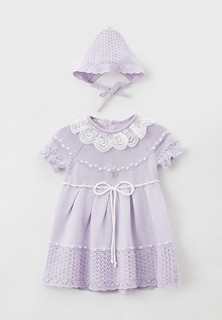 Платье и чепчик Leoking Платье с ажурным воротником и чепчиком