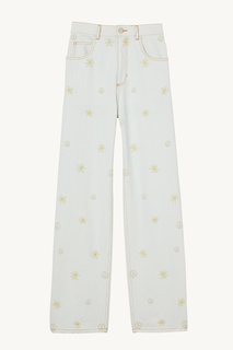 Белые джинсы с вышивкой Sandro