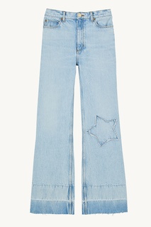 Голубые джинсы с аппликацией Sandro
