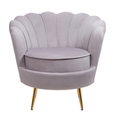 Кресло pearl grey (mak-interior) серый 85x75x75 см.