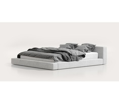 Кровать двуспальная tetris bed 180*200 (bino-home) серый 220x60x240 см.