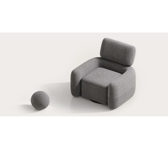 Кресло volume armchair (bino-home) серый 80x80x75 см.