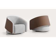 Кресло round armchair (bino-home) серый 75x80x80 см.