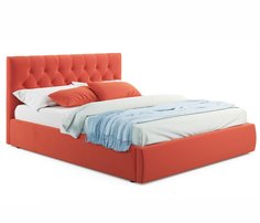 Мягкая кровать Verona 1600 оранж с подъемным механизмом Bravo