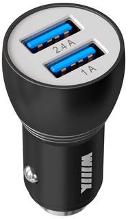Автомобильное зарядное устройство Wiiix UCC-2-17B 2.4A+1A универсальное черный