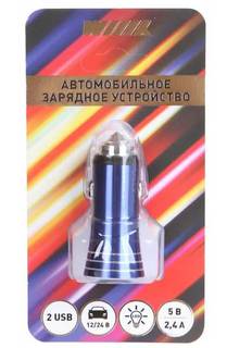 Автомобильное зарядное устройство Wiiix UCC-2-16B 2.4A+1A универсальное черный (UCC-2-16)
