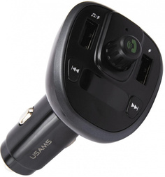 FM-Трансмиттер USAMS US-CC115 C21 2USB 3.4A 15W с цифровым дисплеем (CC115GC01)
