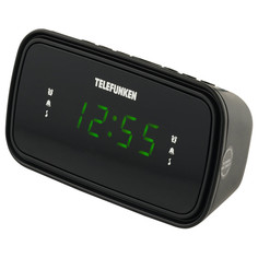 Радиочасы, часы электронные радиочасы TELEFUNKEN TF-1588 с будильником черный