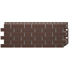 Сайдинг виниловый панель фасадная DOCKE Flemish коричневый 1095х420мм