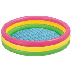 Бассейн надувной Intex, 114х25 см, Отблеск заката, 57412NP, 136 л, с надувным дном