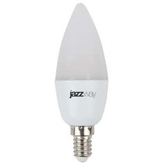 Лампа светодиодная E14, 9 Вт, 75 Вт, свеча, 5000 К, свет холодный белый, JazzWay, PLED- SP C37