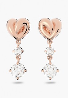 Серьги Swarovski® Lifelong Heart, с покрытием из розового золота