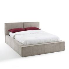 Кровать с ящиком для белья seven (laredoute) серый 175x90x222 см.