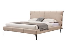 Кровать 160*200 beige (esf) бежевый 207x116x227 см.