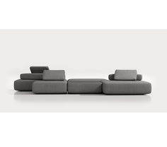 Модульный диван plain sofa c (bino-home) серый 420x58x245 см.