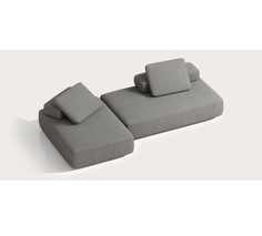 Модульный диван plain sofa b (bino-home) серый 280x58x140 см.