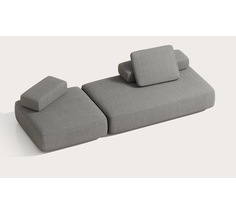 Модульный диван plain sofa a (bino-home) серый 280x58x105 см.