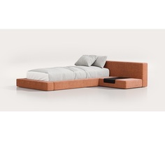 Кровать односпальная tetris half bed (bino-home) оранжевый 220x60x240 см.