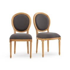 Комплект из 2 стульев nottingham (laredoute) серый 47x98x58 см.