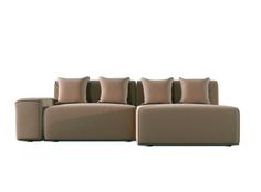 Диван-кровать relax (kare) коричневый 284x74x150 см.