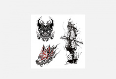 Переводная тату 10*10см Tatts