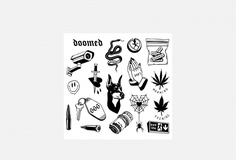 Переводная тату 10*10см Tatts