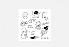 Переводная тату 10*10см Tatts
