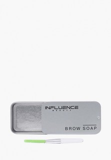 Мыло для укладки бровей Influence Beauty BROW ROBOT для фиксации, с силиконовой щеточкой, эффект ламинирования, прозрачный, 10 г
