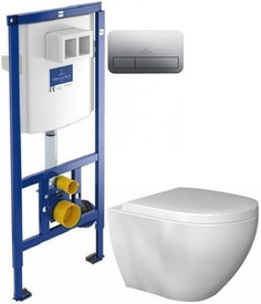 Комплект подвесной унитаз Bien Dune DNKA052N1VP0W3000 + система инсталляции Villeroy & Boch 92246100 + 92249061