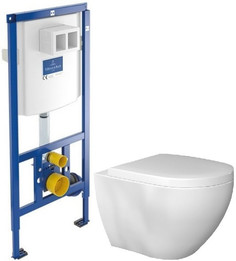 Комплект подвесной унитаз Bien Dune DNKA052N1VP0W3000 + система инсталляции Villeroy & Boch 92246100