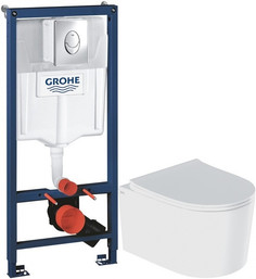 Комплект подвесной унитаз IDDIS Stone STORDSEI25 + система инсталляции Grohe 38721001