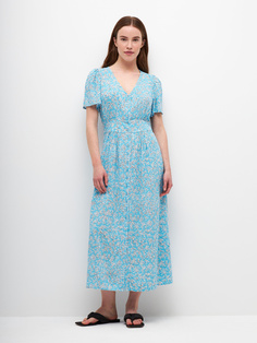 Вискозное платье макси (голубой, L) Sela